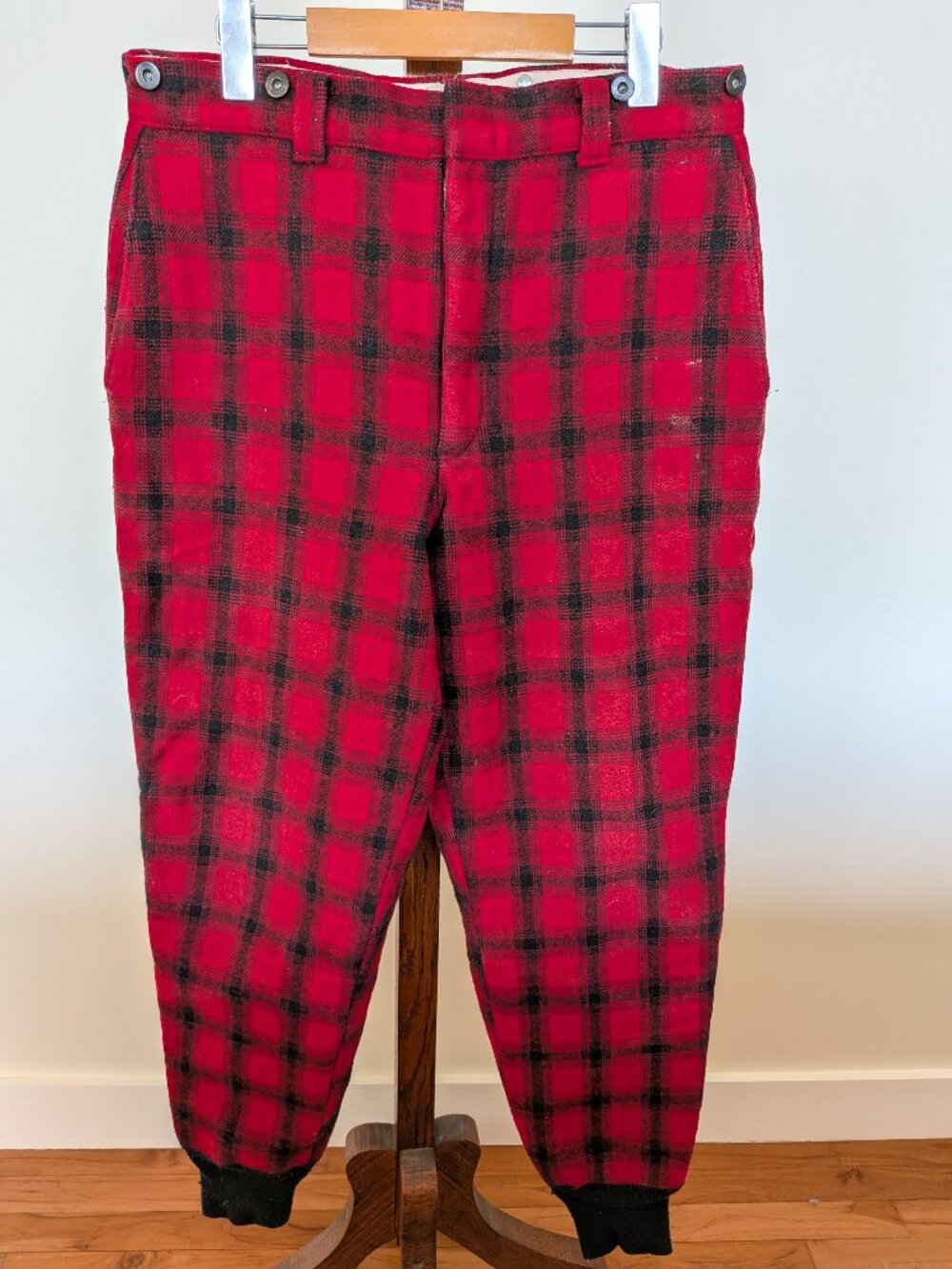 Woolrich vintage hunting pant in check wool